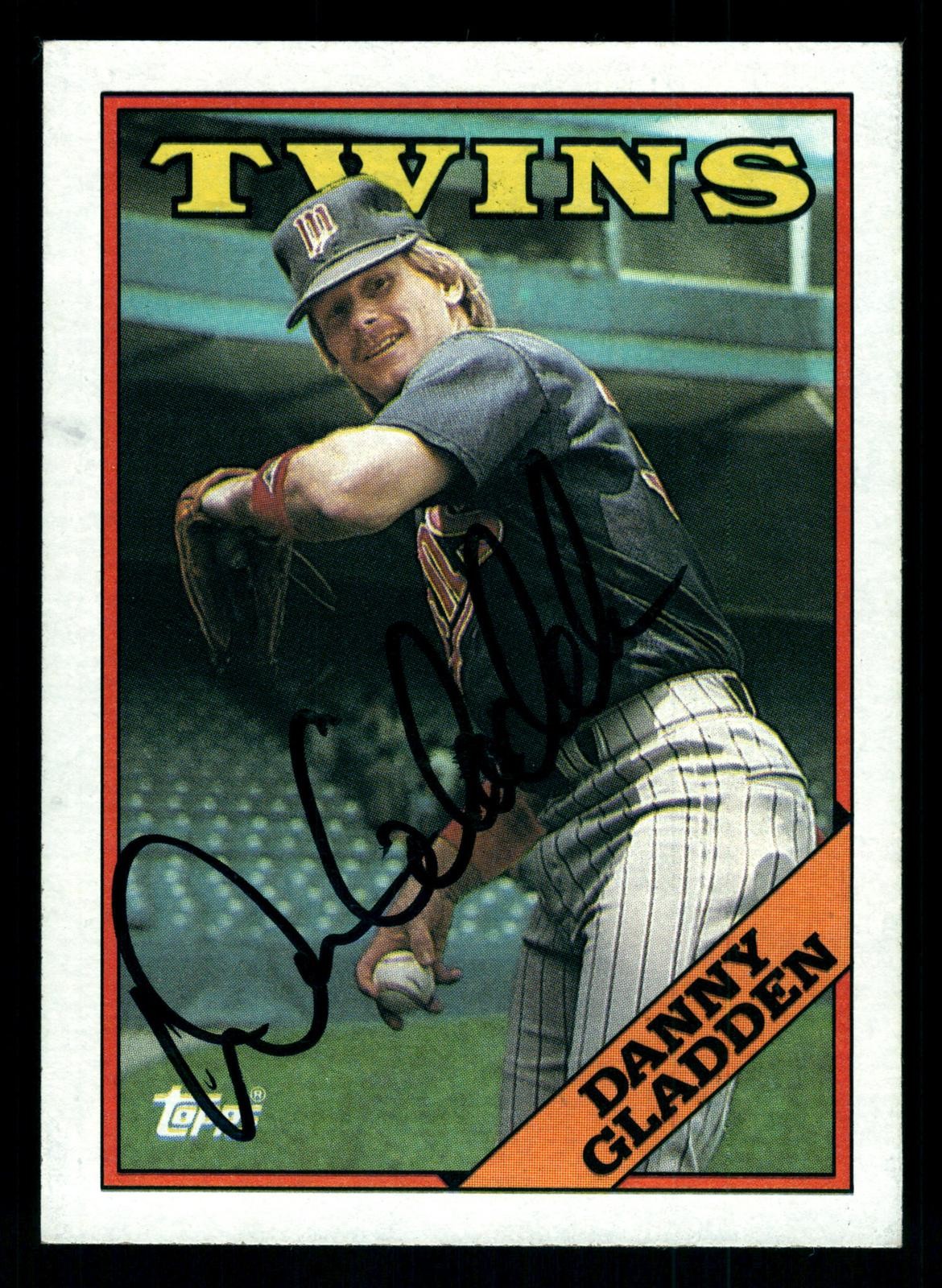Danny Gladden Minnesota Twins IP Signed Autograph 1988 Topps #502
