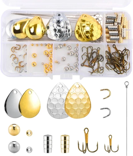 Dr.Fish 140 Pack Spinner Making Kit Lure Supplies Colorado Blade 