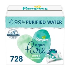 Pampers Aqua Pure Sensitive Baby Wipes, 13 Packs 728 Count