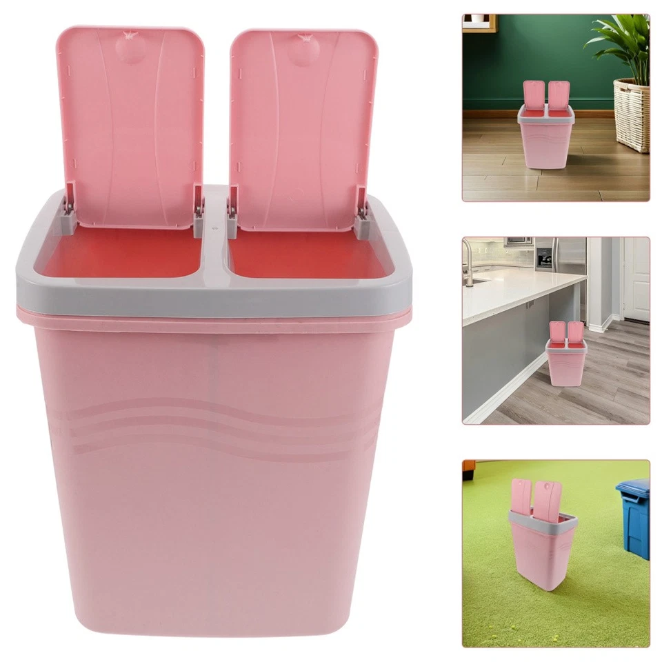  Doppelschichtiger Klassifizierungsmülleimer 2 Fächer Zweikammer Doppelmülleimer - Bild 2 von 4