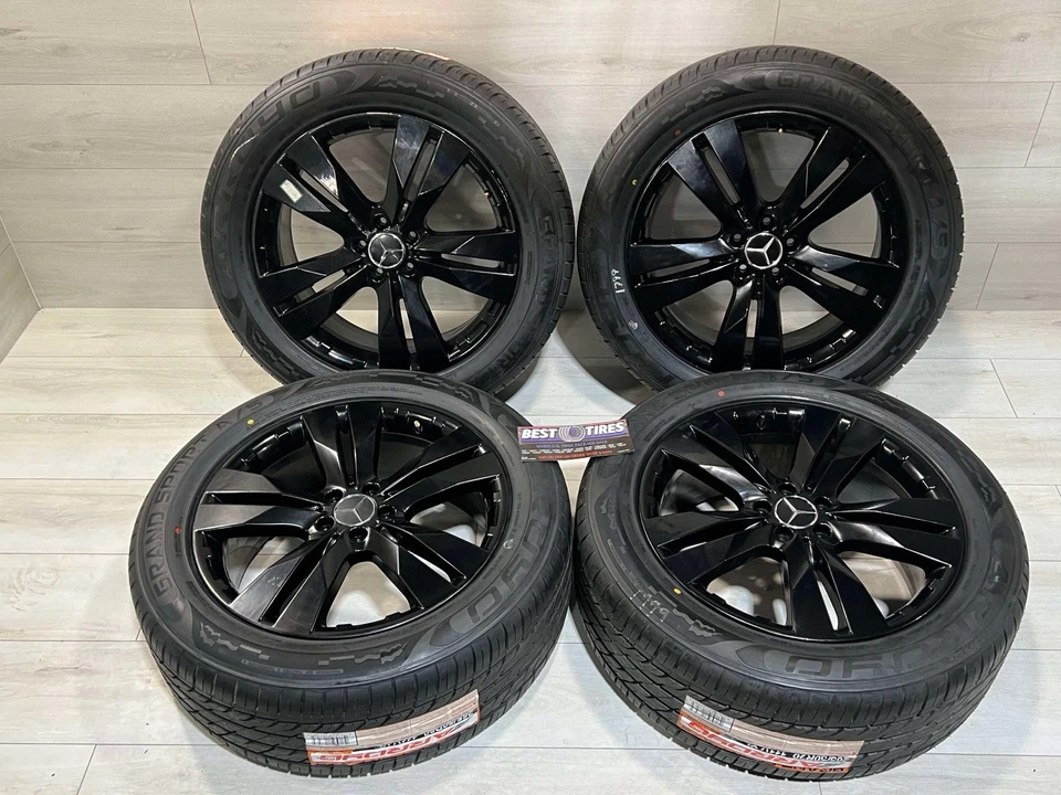 20” MERCEDES-BENZ ML250 GLOSS BLACK WHEELS TIRE FACTORY OEM - Image 2 of 4