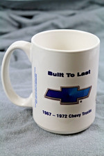 Vintage 1967-72 Chevy Truck Built To Last Coffee Cup Mug 2001 Licensed