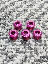 Chainring Bolts Single Speed 5 Bolts  Old School Bmx Anodized Pink