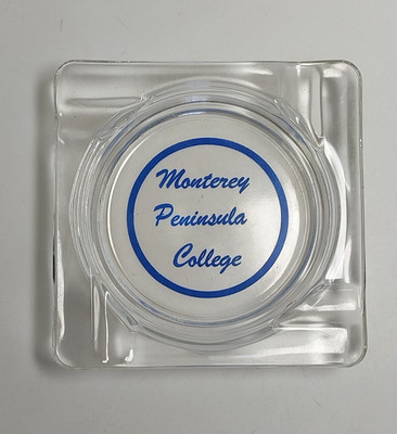Vintage Monterey Peninsula College MPC Glass Ashtray School Promo California