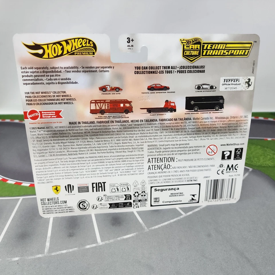 Ferrari 250 GT & Fiat 642 RNR Bartoletti * 2025 Hot Wheels Team Transport Case H - Image 3 of 3