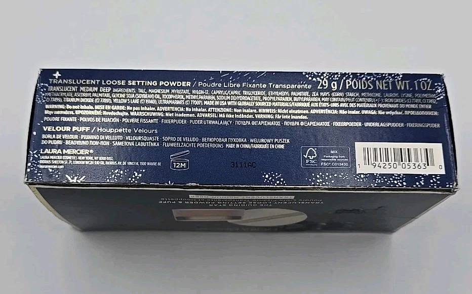 Laura Mercier The Guiding Star Translucent Medium Loose Setting Powder +Puff New - Image 4 of 4