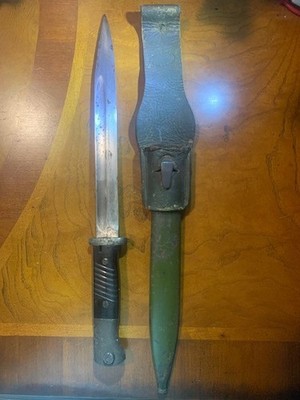 German Mauser K98 Bayonet, Scabbard, leather frog. Free Shipping