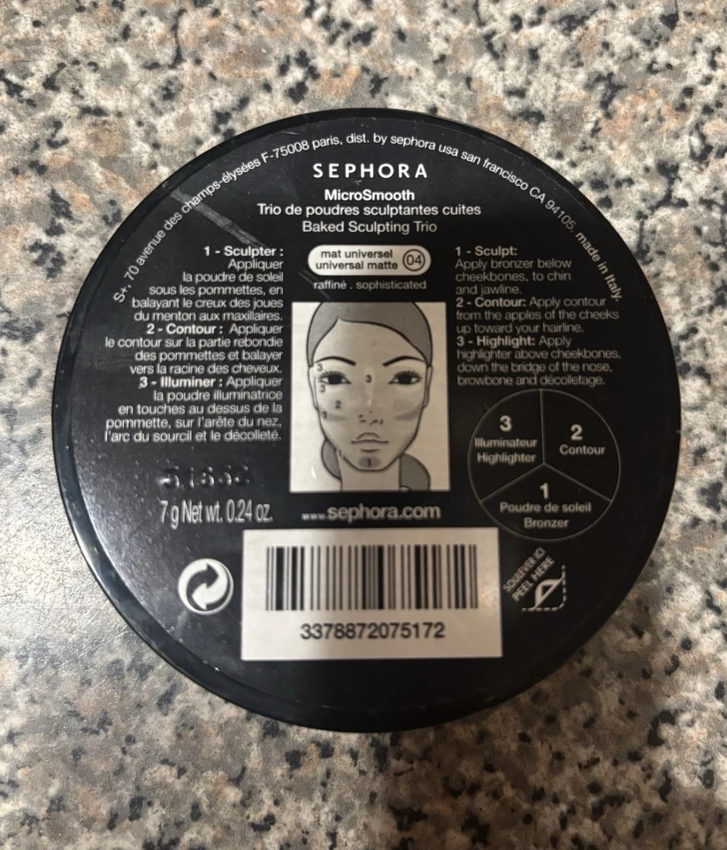 Sephora MicroSmooth Baked Sculpting Trio in 05 Medium NEW SEALED - Image 3 of 3