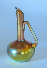 Signed STEUBEN Gold AURENE Iridescent Art Deco Glass Pitcher Shape #2773 NR