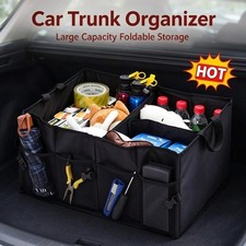 Black Heavy Duty Collapsible Car Boot Foldable Organiser Tidy 2-in-1 Storage Box