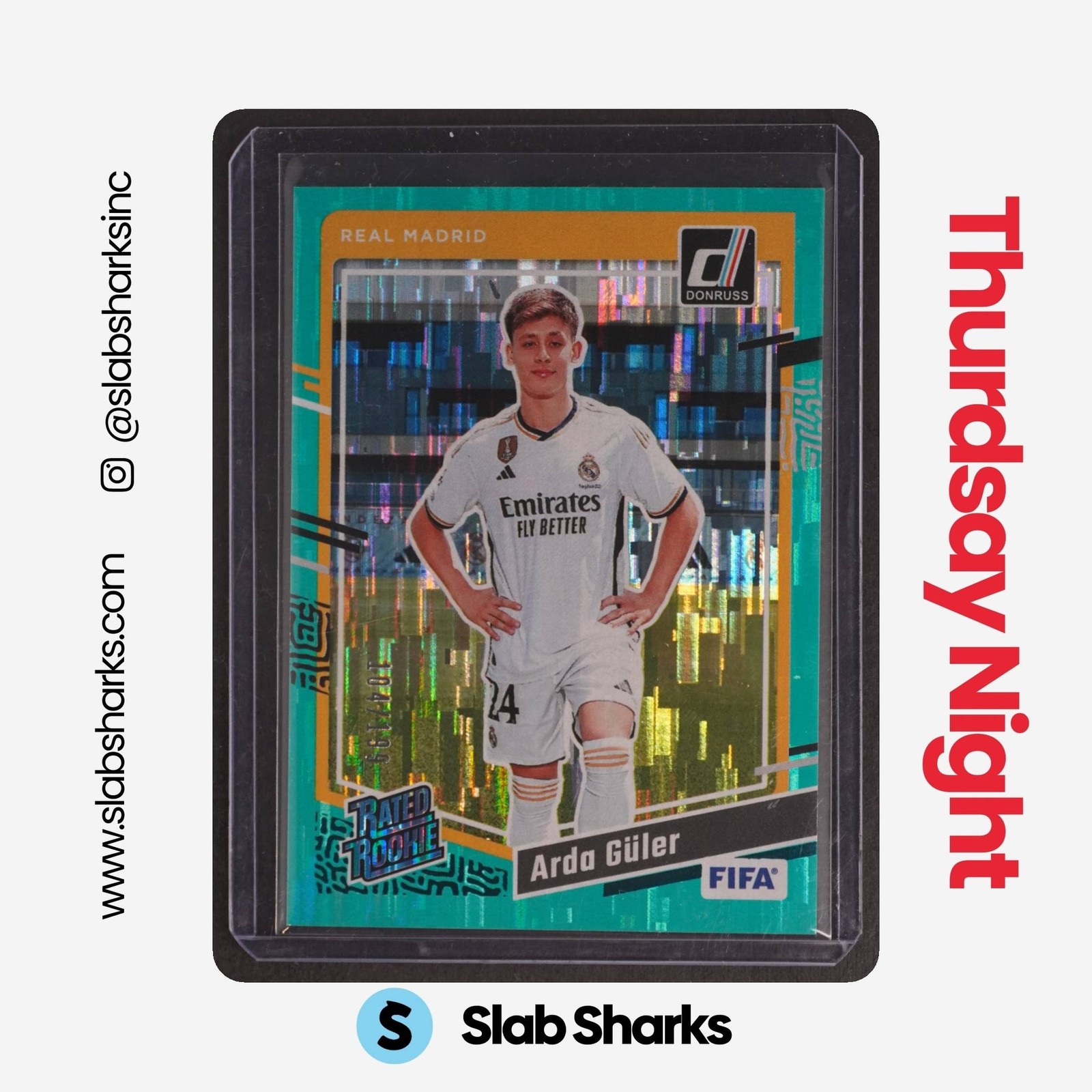 2023 PANINI DONRUSS #184 ARDA GULER TEAL RATED ROOKIE RC /199