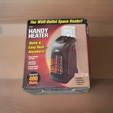 Handy Heater Plug Into Wall Warm Air Blower 400 Watts With Timer + Thermostat 