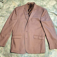 Kenneth Cole Reaction Men's Grey 2-Button Lined Blazer Jacket Notch L 38