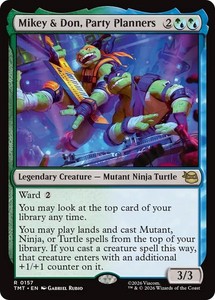 Mikey & Don, Party Planners 157/343 Teenage Mutant Ninja Turtles MTG Rare