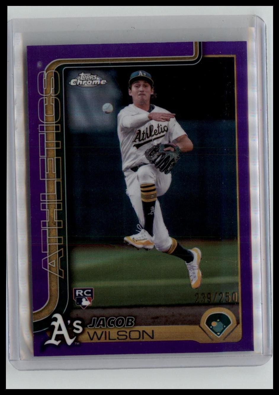 2025 Topps Chrome #96 Jacob Wilson Purple Refractors #/250 Rookie RC