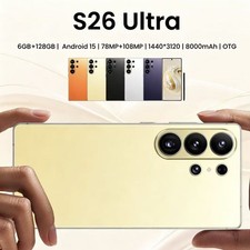 Teléfono Celular S26 Ultra Smartphone 6GB+128GB Android 15 8000mAh OTG Desbloqueado