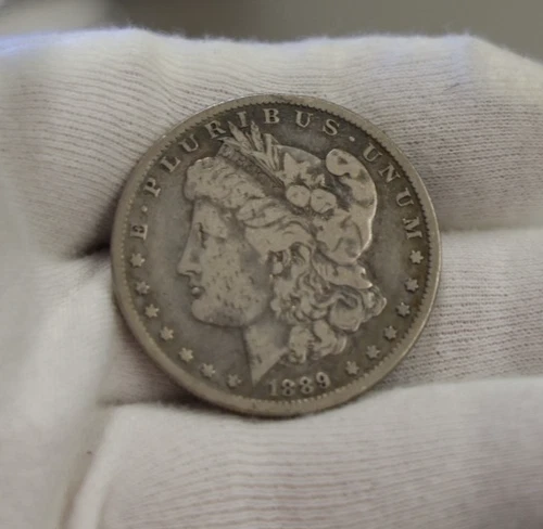 1889 O US Morgan Silver Dollar $1 Nice VG+ Details (Cleaned)