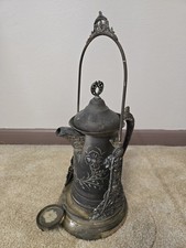 Rogers Silver Guaranteed Plate Tilting Teapot-Very Old-Ornate-See Video Rogers Silver Guaranteed Plate Tilting Teapot-Very Old-Ornate-See Video - Image 1