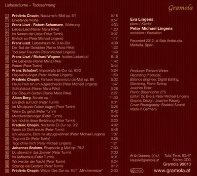 EVA LINGENS/PETER MICHAEL LINGENS LIEBESTRÄUME, TODESAHNUNG NEW CD