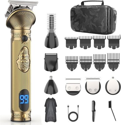 Beard Trimmer for Men Cordless Electric Shaver Grooming Kit Nose Face Hair Clipp