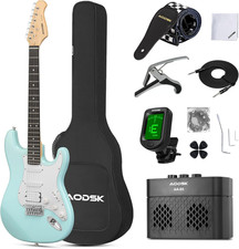Electric Guitar with Amp Beginner Kit 39 Inch Solid Body Full Size,All Accessori