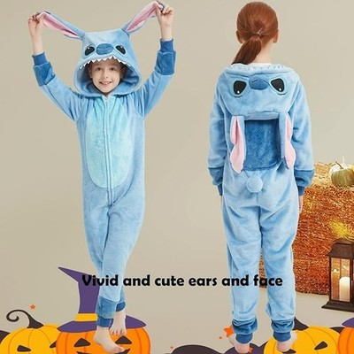 Stitch Pyjama Halloween Costume Lilo Stitch Teen Kids Kigurumi