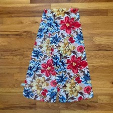 Floral 100 Silk Vintage 1960s - 1970s Scarf Mid Century Watercolor Whimsy Boho