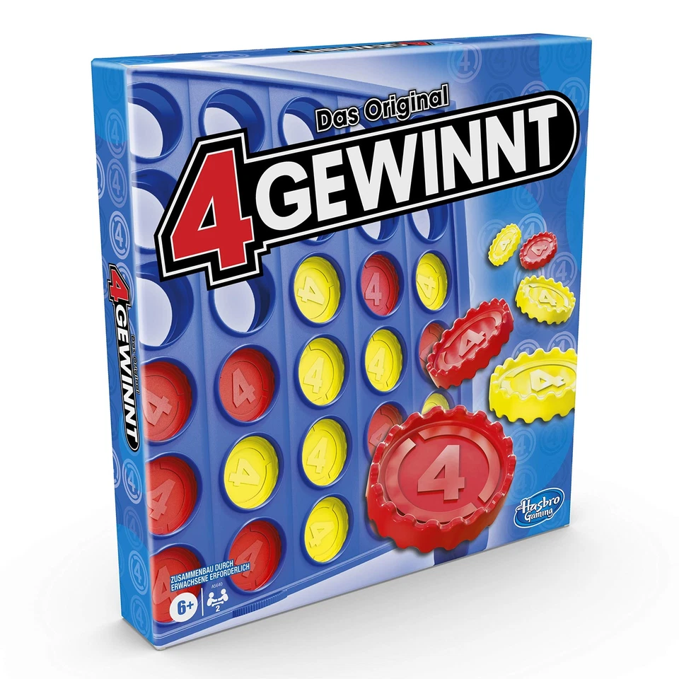 Hasbro Gaming 4 Gewinnt Brettspiel für 2 Spieler, Strategie für Kinder ab OVP - Bild 4 von 4