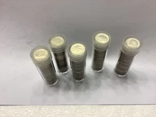 Lot of 250 Roosevelt 90% Silver Dimes - 5 rolls of 50