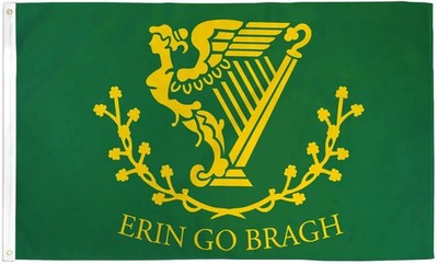 ERIN GO BRAGH FLAG NEW 3x5ft DOUBLE SIDED premium quality ST PATRICKS DAY