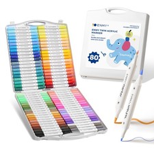 ENMY Acrylic Paint Marker Pens, 80 Colors 1 Count Pack of 80 , 80 Multicolor