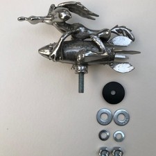 New Car Ornament Cartoon Rocket Rider Badge Mechanic Front Hood Decoration Auto