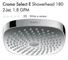 Hansgrohe 04387000 Croma Select E 7" Showerhead – 2-Spray Rain & IntenseRain – C
