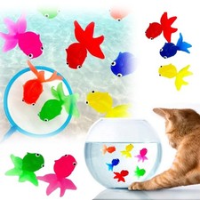 Plastic Fish Tank Ornaments Soft TPR Fishing Toys Simulated Floating Goldfish