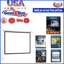 Electric Motorized 72 Inch Projector Screen 4:3 HD Wall Mount Remote Control