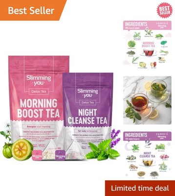 Caffeine-Free 14-Day Detox Tea - Energizing Morning & Gentle Night Cleanse