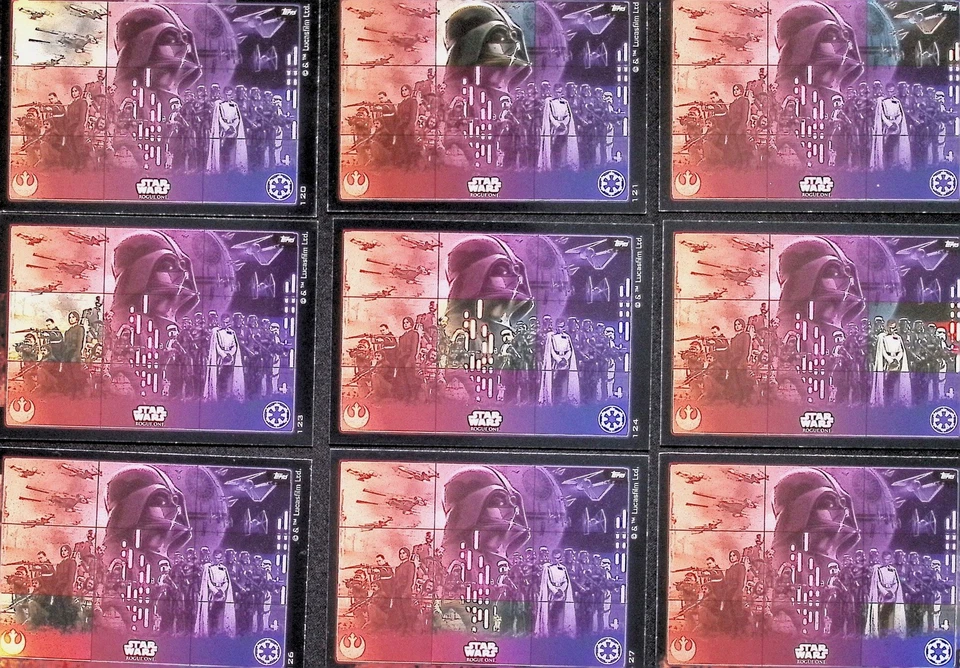 2016 Topps Star Wars: Rogue One UK Complete Puzzle 9x Cards (4) - Image 2 of 3