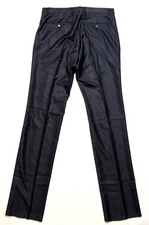New Gucci Men Navy Micro Design Wool Silk Formal Dress Pants IT 48, 221535 4240 - Image 4 of 4