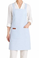 Japanese Style Apron Cotton Linen Minimalist Kitchen Pinafore For Women