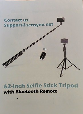 SENSYNE 62'' Phone Tripod & Selfie Stick, Extendable Cell Phone Tripod Stand 