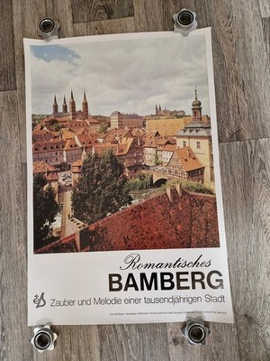 Vintage Bamberg Poster Tourismus 50x74 Plakat 70er Jahre 