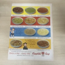 Campbell's Soup Varity Vintage Print Ad 1955 Life Magazine