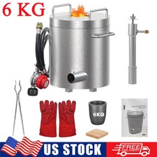 6KG Propane Melting Furnace Foundry Kit Smelt Gold Copper Brass Gas Regulator US