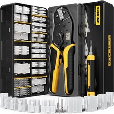 Crimp Tool Mini-Fit Jr Kit,with 12 Types 2-10 Pin Molex 4.2mm Connector,Wire