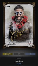 Jey Uso - Gold Signature Legendary - Topps Slam WWE Portraits 26 DIGITAL