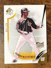 2009 Upper Deck SP Authentic #132 - Andrew McCutchen /299 Gold - Rookie Card. rookie card picture