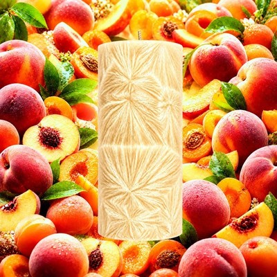 Juicy Peaches Pillar Candle - 4 Sizes - Choose Your Colour