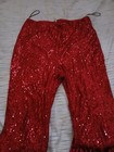 Woman RED SHIMMERY PANTS — photo 1