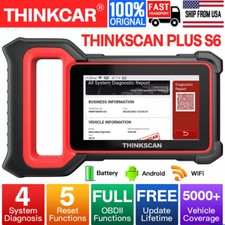 2025 ThinkScan Plus S6 OBD2 Scanner Oil SAS EPB ETS TPMS Reset Diagnostic Tools