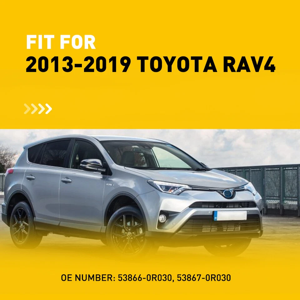 2 шт черных удлинительных накладок на передний стеклоочиститель боковой капот отделка для Toyota RAV4 2013-2019 годов выпуска - Изображение 4 из 4